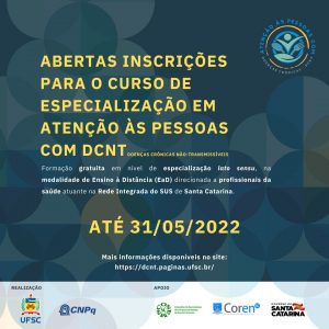 incriçõess especializacão atenção às pessoas com dcnt